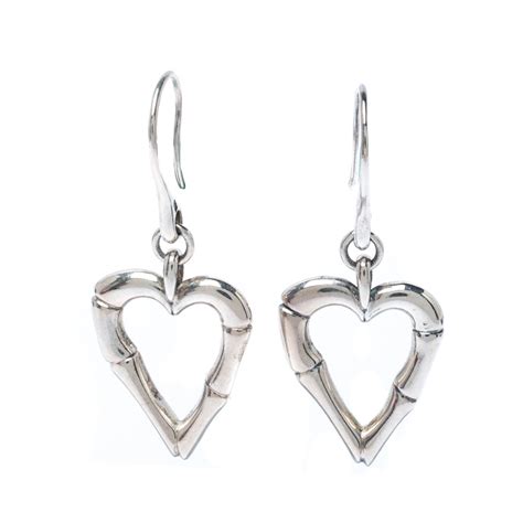 gucci heart earing|Gucci bamboo heart earrings.